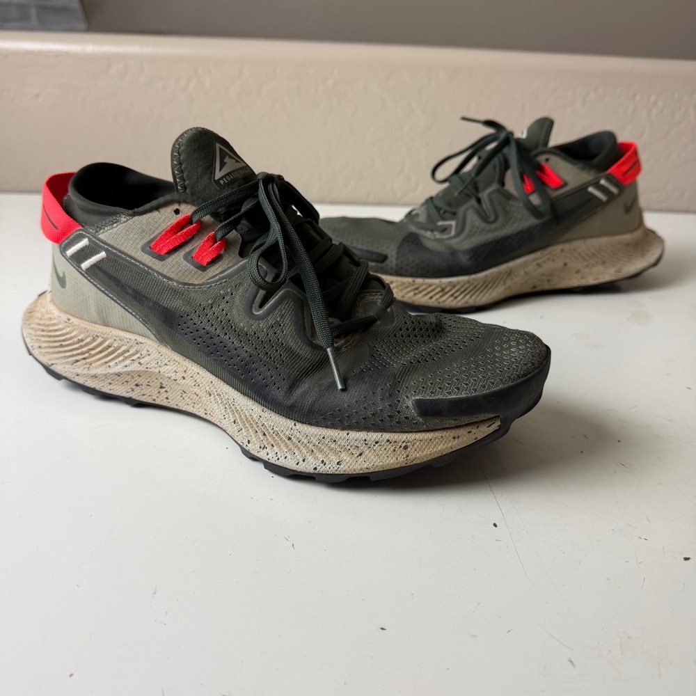 Nike Pegasus Trail 2 Mens Running Shoes Olive Green Black CK4305-300